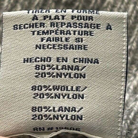 Schott Bros Mens Sweater Large Gray Wool Blend Warm Thick Outdoor Layering - Picture 7 of 10